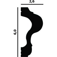 Молдинг Перфект 2000x60x26 мм арт-P60 — фото 2, Молдинги
