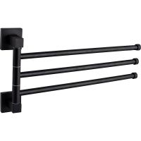 Полотенцедержатель D-Lin D254222 поворотный Черный матовый — фото 1, Полотенцедержатели