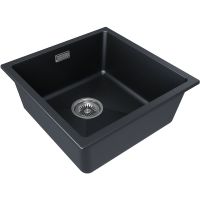 Кухонная мойка Paulmark Lumi 45 UNI LU45-BLM Черный маталлик — фото 2, Кухонные мойки