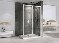 Душевой уголок Abber Sonnenstrand 100х85 AG07100-S85 профиль Хром стекло прозрачное — фото 2, Прямоугольные душевые уголки