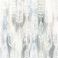 Фреска Ortograf Levity 33376 Фактура бархат FX Флизелин (2,7*2,7) Бежевый/Синий/Белый, Перья — фото 2, Фрески