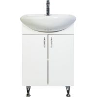 Тумба с раковиной Orange Роса Ro-50TUW Белый глянец — фото 1, Тумбы с раковиной