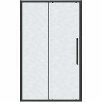 Душевая дверь Grossman Cosmo 120 100.K33.02.120.21.02 профиль Черный матовый стекло шиншилла — фото 1, Раздвижные душевые двери