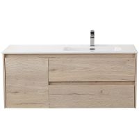 Тумба под раковину BelBagno Kraft 120 R KRAFT-1200-2C-1A-SO-RGB-R подвесная Rovere Galifax Bianco — фото 1, Тумбы под раковину