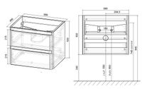 Товар: Тумба под раковину Vincea Vico VMC-2V600RW подвесная R.Wood - фото 4 Тумба под раковину Vincea Vico VMC-2V600RW подвесная R.Wood — фото 4, Тумбы под раковину