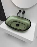 Товар: Раковина-чаша Abber Kristall 60 AT2805Vesuvian Оливковая - фото 4 Раковина-чаша Abber Kristall 60 AT2805Vesuvian Оливковая — фото 4, Раковины накладные