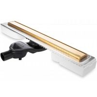 Душевой лоток Berges B1 Keramik 700 092118 с решеткой Золото глянец — фото 1, Душевые лотки