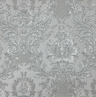 Обои Prima Italiana Medici 80008 Винил на флизелине (1,06*10) Серый/Серебряный, Дамаск — фото 3, Обои для стен