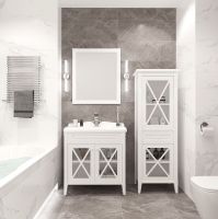 Товар: Шкаф пенал Creto Vetra 55 15-16056WR Белый - фото 2 Шкаф пенал Creto Vetra 55 15-16056WR Белый — фото 2, Мебель для ванной