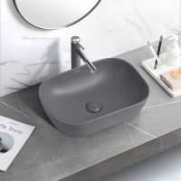 Раковина-чаша Abber Rechteck 46 AC2200MG Серая матовая — фото 4, Раковины накладные