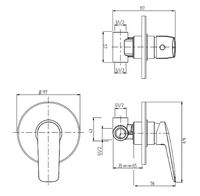 Смеситель для душа Migliore Laguna 26085 Хром — фото 2, Смеситель для душа