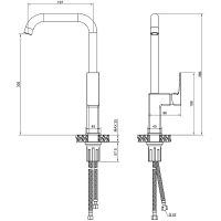 Смеситель для кухни Olive's Navarra 25432NRGM Оружейная сталь — фото 2, Смесители для кухни