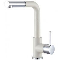 Смеситель для кухни Paulmark Kassel Ka214311-431 Белый матовый Хром — фото 1, Смесители для кухни