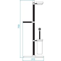 Напольная стойка Cezares Olimp OLIMP-WCS-01-Sw Хром — фото 2, Стойки - набор держателей