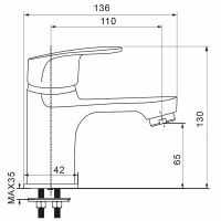 Смеситель для раковины WesnaArt Ocean OCE12-210 Хром — фото 3, Смесители для раковины