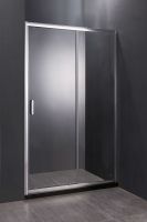 Душевая дверь в нишу Orange E02-120TCR 120 профиль Хром стекло прозрачное — фото 2, Раздвижные душевые двери