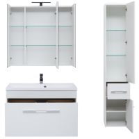 Тумба под раковину Aquanet Августа 100 подвесная Белая арт-210019 — фото 6, Тумбы под раковину