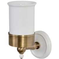 Стакан для зубных щеток Devon&Devon Dorothy DOR403BR Бронза Белый — фото 1, Мыльницы