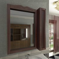 Зеркало со шкафом Orange Classic 85 Орех — фото 1, Зеркальные шкафы в ванную