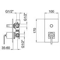 Смеситель для душа Webert Wolo WO880101015 Хром — фото 2, Смесители