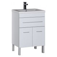 Тумба под раковину Aquanet Верона 58 182507 1 ящик 2 дверцы Белая — фото 1, Тумбы под раковину