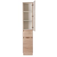 Шкаф пенал Style Line Атлантика Люкс Plus 35 ЛС-00000683 с бельевой корзиной Ясень перламутр — фото 2, Мебель для ванной