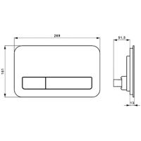 Клавиша смыва Villeroy&Boch ViConnect 922400RE Белая — фото 9, Кнопки смыва