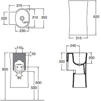 Товар: Раковина Azzurra Nativo 35 LALS035370N0BI/(NAT200/0bi)*0 Белая - фото 4 Раковина Azzurra Nativo 35 LALS035370N0BI/(NAT200/0bi)*0 Белая — фото 4, Раковины