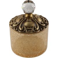 Контейнер для хранения Migliore Cristalia 16760 Бронза с кристаллом Swarovski — фото 1, Органайзеры для ванной