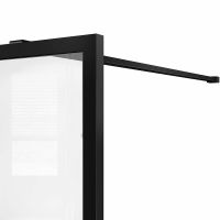 Душевая перегородка Vincea Walk-In 100 VSW-1HC100CFB профиль Черный матовый стекло прозрачное/рифленое — фото 4, Душевые перегородки