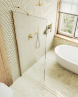 Товар: Душевая перегородка Maybah Glass MGD-706-3ш 690x1950 в широком профиле Золото стекло сатиновое - фото 4 Душевая перегородка Maybah Glass MGD-706-3ш 690x1950 в широком профиле Золото стекло сатиновое — фото 4, Душевые перегородки