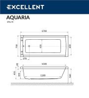 Акриловая ванна Excellent Aquaria 170x75 WAEX.AQU17.ULTRA.CR с гидромассажем — фото 10, Ванны