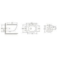 Унитаз Ceruttispa Orlter Aria MBF CT10017 подвесной Черный матовый с сиденьем Микролифт — фото 6, Подвесные унитазы