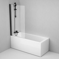 Товар: Шторка на ванну AM.PM Gem 80 W90BS-D080-140BT профиль Черный матовый стекло прозрачное - фото 1 Шторка на ванну AM.PM Gem 80 W90BS-D080-140BT профиль Черный матовый стекло прозрачное — фото 1, Неподвижные шторки для ванной