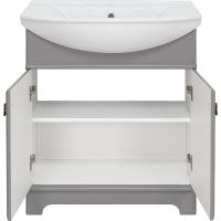 Тумба с раковиной Misty Лувр 75 УТ000014249 Серая — фото 2, Тумбы с раковиной