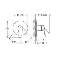 Смеситель для душа Grohe Eurosmart 24042003 Хром — фото 5, Смеситель для душа