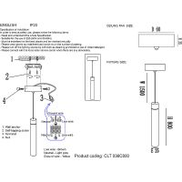 Подвесной светильник Crystal Lux CLT 036C800 WH Белый — фото 2, Подвесные светильники