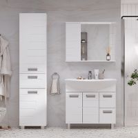 Товар: Зеркало со шкафом Volna Joli 80 L zsJOLI80.L-01 с подсветкой Белое - фото 6 Зеркало со шкафом Volna Joli 80 L zsJOLI80.L-01 с подсветкой Белое — фото 6, Зеркальные шкафы в ванную