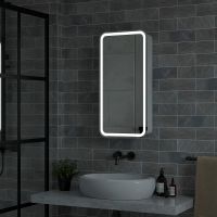 Зеркальный шкаф Reflection Circle  400х800 L RF2105SR с подсветкой Белый матовый — фото 10, Мебель для ванной