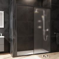 Товар: Душевая дверь AM.PM Gem 150 W90G-150-1-195BM профиль Черный матовый стекло матовое-прозрачное - фото 2 Душевая дверь AM.PM Gem 150 W90G-150-1-195BM профиль Черный матовый стекло матовое-прозрачное — фото 2, Душевые двери в нишу