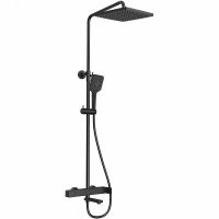 Душевая система Vincea Cube VSFS-1C1MB Черная матовая — фото 1, Душевое оборудование. Душевая программа