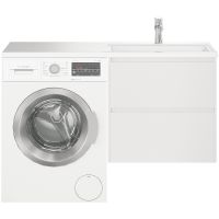 Товар: Тумба с раковиной Creto Cafor 130 R 19-W130R подвесная Белый глянец - фото 4 Тумба с раковиной Creto Cafor 130 R 19-W130R подвесная Белый глянец — фото 4, Мебель для ванной