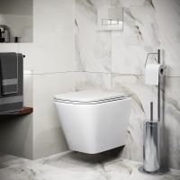 Унитаз Grossman GR-4479SQ подвесной Белый с сиденьем Микролифт — фото 5, Унитазы