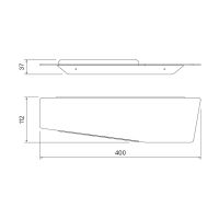 Полка стеклянная Iddis Slide SLISC00i44 Хром — фото 4, Полки для ванной и душа