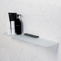 Стеклянная полка WasserKRAFT Glan K-5124 Черная глянцевая — фото 2, Полки для ванной и душа