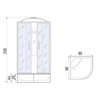 Душевая кабина River Desna XL 90x90 MT 10000006137 с поддоном — фото 16, Душевые кабины