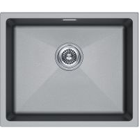 Кухонная мойка Paulmark Lumi 55 UNI LU55-GRM Серый металлик — фото 1, Кухонные мойки