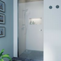 Душевая дверь Koller Pool Waterfall Line QP10 90 профиль Хром стекло рифленое — фото 1, Душевые двери в нишу