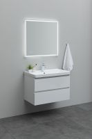 Тумба под раковину Aquanet Вега 80 308334 подвесная Белый глянец — фото 12, Мебель для ванной