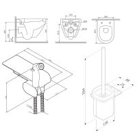 Товар: Унитаз AM.PM Spirit V2.0 FlashClean CK70H1003W подвесной с гигиеническим душем и ершиком с сиденьем Микролифт - фото 30 Унитаз AM.PM Spirit V2.0 FlashClean CK70H1003W подвесной с гигиеническим душем и ершиком с сиденьем Микролифт — фото 30, Подвесные унитазы